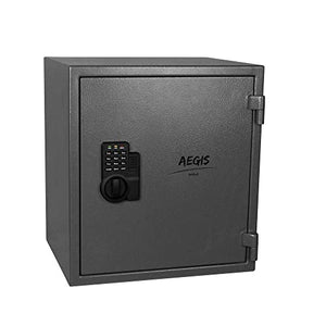 AEGIS 2.6 Cubic Feet Security Fireproof Box RV Safe Box with Digital Keypad Double Keys Home Gun Safe for Hotel Office Money Cash Jewelry 15.7 x 13.7 x 11 inches
