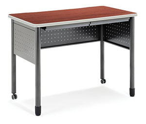 OFM Mesa Series Standing Height Desk - Durable Mobile Office Desk, 27.75" x 47", Cherry (66121-CHY)