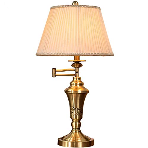 Simple Metal Copper Folding Lamp Led Lamp Reading Work Learning Piano Desk Lamp Bedside Desk Lamp 356 615Mm, Household