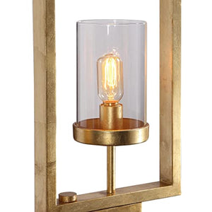 Uttermost Cielo Antique Gold Leaf 3-Light Floor Lamp