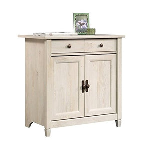Home Square Rustic 2 Piece Executive Desk and Office Chest in Chalked Chestnut