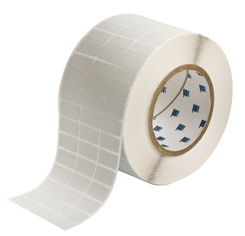 Brady THT-5-434-10 1" Width x 0.5" Height, B-434 Metallized Polyester, Gloss Finish Silver Thermal Transfer Printable Label (10000 per Roll)