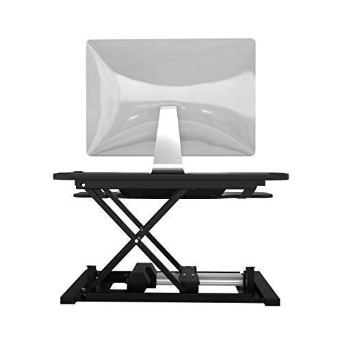 VersaDesk Power Pro - 36" Electric Height-Adjustable Desk Riser - Sit to Stand Desktop with Keyboard and Mouse Tray - Black