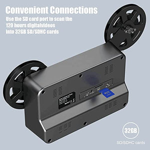 USHNIH Film to Digital Converter with 2.4" Screen, Convert 8mm & Super 8 Film into 1080P MP4 Files