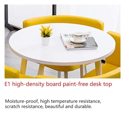 DioOnes Table Set with 1 Table and 4 PU Leather Chairs