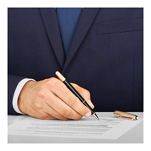 Montblanc Black Resin Meisterstueck Doue Geometry 118093 Rollerball Pen