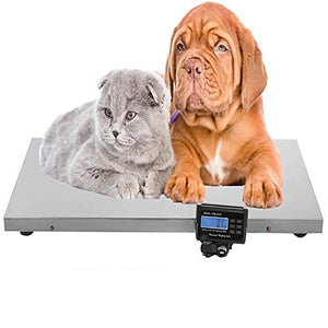 AHCHLG 1100lbs 43.3x21.6inch Veterinary Dog Scale with Stainless Steel Platform Digital Livestock Scale Heavy Duty Large Pet Vet Scale Electronic Postal Shipping Scale