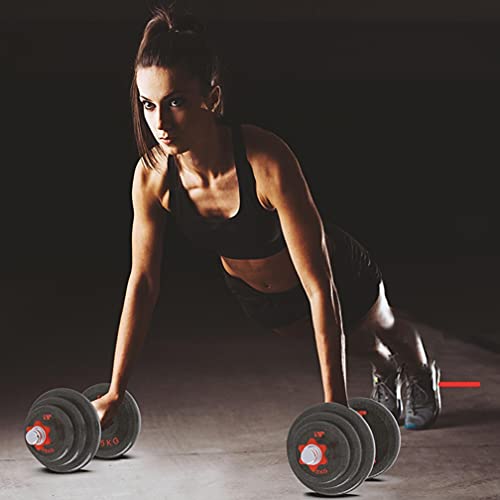 XINQITE 110 LBs Adjustable Dumbbells Barbell Weights Set with Bar, for Indoor Body Workout Fitness Beginners Friendly, Home Gym Lifting Dumbbells Strength Training Equipment (Black-110lbs)
