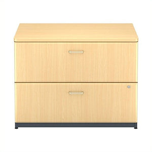 Two Drawer Lateral File, Beech/Slate Gray, - Sold as 1 Each