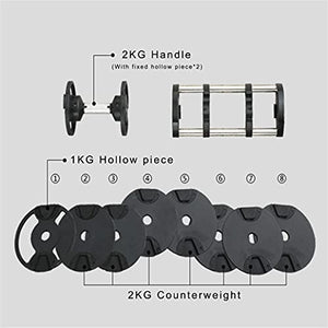 BRADEM 4-70LBS Adjustable Weights Dumbbell Set for Men Women Home Fitness Gym Workout Lifting Exercise Strength Training Equipment