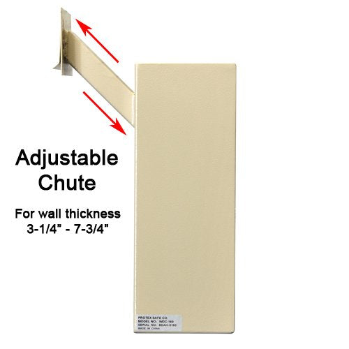Protex WDC-160 Protex Wall Drop Box w/ Adjustable Chute,Beige