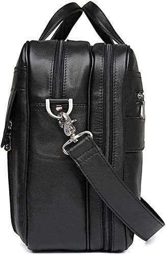 XIXIDIAN Men Briefcase Business Shoulder Bag Messenger Bags Computer Laptop Handbag Bag Men's Travel Bags,17 in Laptop (Color : Black, Size : 45cmx32cmx13cm)