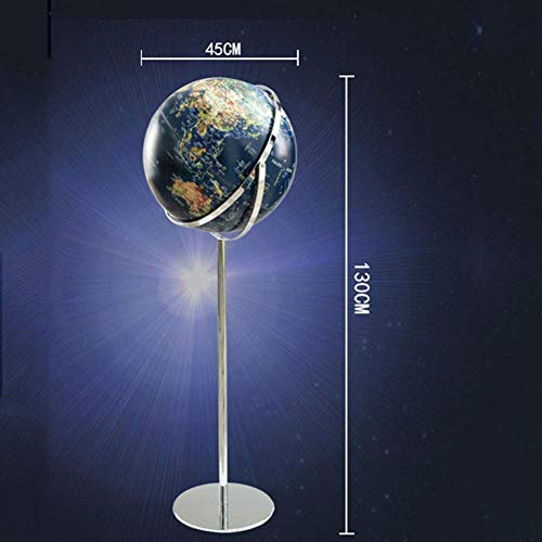 HXHBD Floor Standing World Globe, Three Dimensional Relief Globe Standing Earth Globe Office Studyroom Living Room Decoration Ornament Gift,Chinese and English map/80