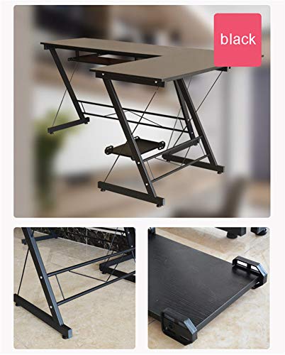 WE&ZHE L Shaped Office Desk, Home Office Corner Computer Desk,Gaming Table Office Workstation Desk,A