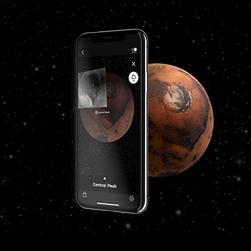 AstroReality Mars Pro | Mars Globe | Solar System Model, Martian Planet | 3D Printed, 4.72" | Paired with Augmented Reality App | Educational Science Aid | Educational Gift