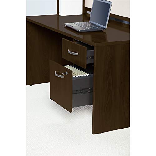 Bush Business Furniture Series C Elite 48" by 30" Desk Shell with 3/4" Pedestal, Mocha Cherry