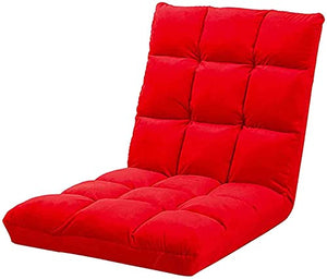 JINCAN Floor Chair with Ergonomic Seat and Back Cushion - Highly Elastic Foam, Ideal for Office and Home (Red, Small)