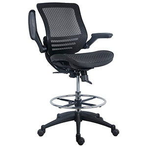 Harwick Evolve All Mesh Heavy Duty Drafting Chair, Dark Knight Edition