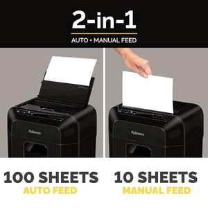 Fellowes AutoMax 100MA 100-Sheet Micro-Cut Autofeed Paper Shredder