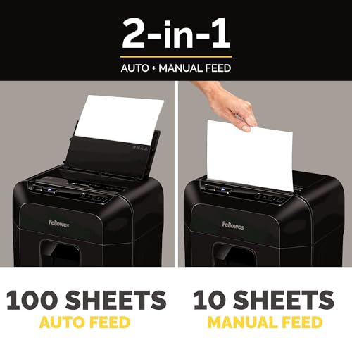Fellowes AutoMax 100MA 100-Sheet Micro-Cut Autofeed Paper Shredder