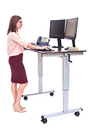 LUXOR Standup-CF48-DW Stand Up Desk, Crank Adjustable, 48"
