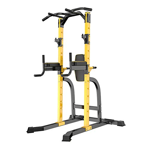 WE&ZHE Pull Up Bars Power Tower, Workout Dip Station Pull Up Tower Multi-Function Pull Up Dip Stand Chin Up Home Strength Training Equipment