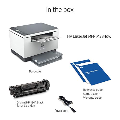 HP LaserJet MFP M234dw Wireless Black & White All-in-One Printer, with fast 2-sided printing (6GW99F)