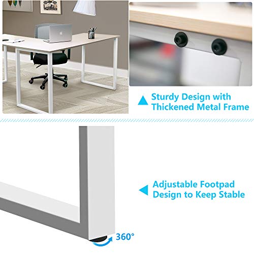 joupugi Computer Corner Desk, L-Shaped Desk Writing Gaming Gamer Command Center Workstation Desk for Home Office