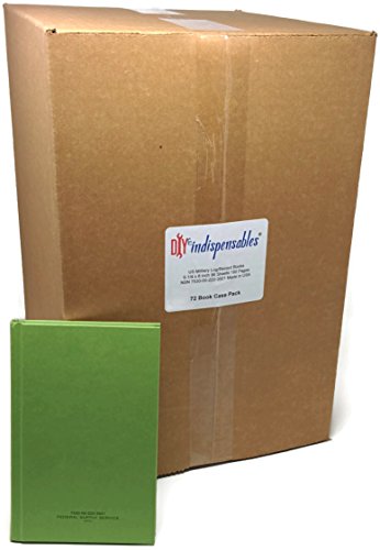 72 Book Bulk Case Pack US Military Log Record Books 5.25 x 8 Inch 96 Sheets with Rugged Sewn Case Binding College Ruled Notebook NSN 7530002223521 by DIY Indispensables, Made in USA