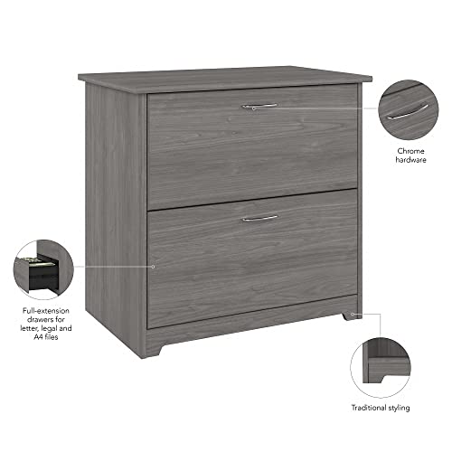 Bush Furniture Cabot 2-Drawer Lateral File Cabinet, Modern Gray 31-Inch