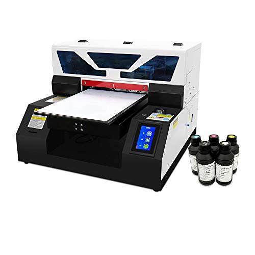 Full Automatic A4 UV Printer Flatbed Small UV Printers with RIP 9.0 for Phone Case, Bottle, Pen, Lighter, Acrylic, Wood, Glass (with Hard UV Ink)