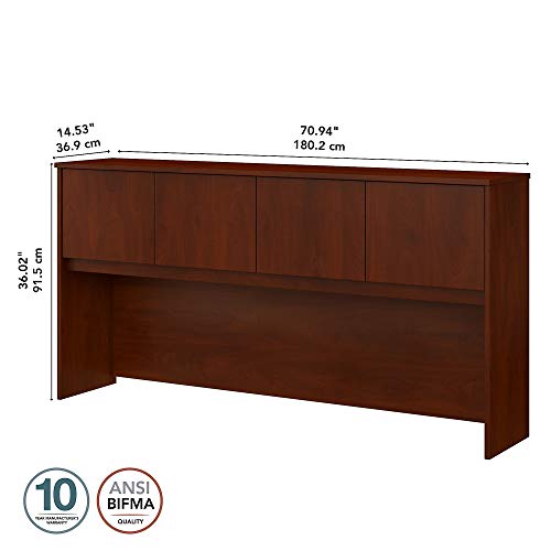Bush Business Furniture Studio C Desk Hutch, 72W, Hansen Cherry