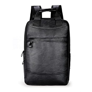 Backpack Men's Vintage Backpack Backpack Casual PU Leather Travel Vintage Men's Laptop Bag (Color : B, Size
