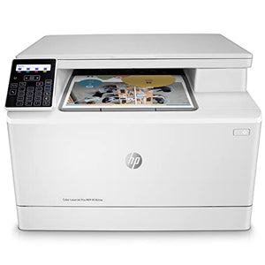 HP Laserjet Pro MFP M182 nw All-in-One Wireless Color Laser Printer, White - Print Scan Copy - 17 ppm, 600 x 600 dpi, 8.5 x 14, 2-Line LCD with Numeric Keypad Display, Ethernet