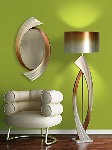 NOVA of California JFL4810 Swerve Floor Lamp, Height 62-Inch, Rust, Bronze, Brushed Rust & Bronze Aluminum Shade
