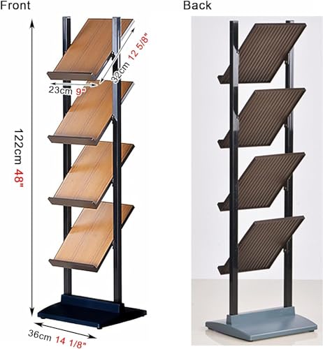 WEBERT Floor-Standing Magazine Rack 4 Layer Portable Publicity Storage Stand