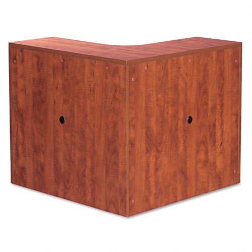 Alera Valencia Series Corner Open Storage Hutch, Medium Cherry