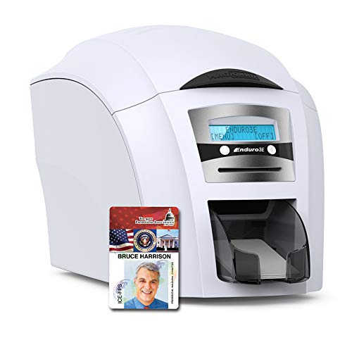 Magicard Enduro 3e Single-sided ID Card Printer & Supplies Bundle with Card Imaging Software (3633-3001)