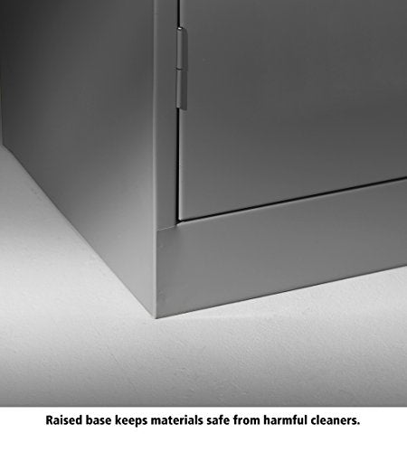 Tennsco 7214 24 Gauge Steel Standard Welded Combination Storage Cabinet, 5 Shelves, 150 lbs Capacity per Shelf (50 lbs per Half Shelf), 36" Width x 72" Height x 18" Depth, Light Grey