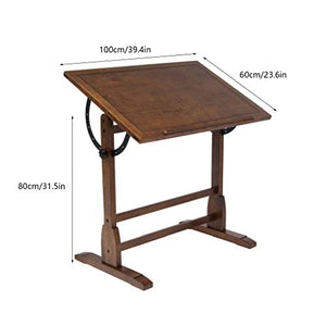 JDkilp Artist Table,with Adjustable Height for Art Design Drawing Writing Painting Crafting Drafting Work and Study (Size : 100cm)