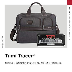 TUMI - Alpha 3 Expandable Organizer Laptop Briefcase - 15 Inch Computer Bag for Men and Women - Anthracite