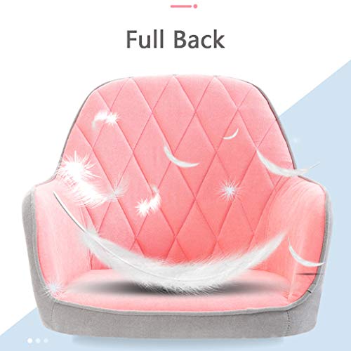 ZRN Comfy Cloth Computer Chair,Cotton and Linen Fabric Home Office Swivel Chair,Fashion Mid-Back Sofa Task Chairs