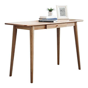 WLNKJ Wood Writing Desk with Drawer, 46.4" Modern Home Office Laptop Desk Workstation | Nordic Style Simply Study Table | Oak Dressing Table