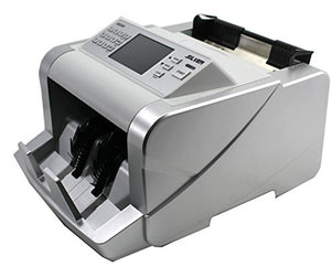 SILVER by AccuBANKER S6500 Cash Counter Money Counter Machine Quick Mixed Denomination Bill Counter with Counterfeit Detector UV, MG, Infrared, Size & Metal Thread (S6500)