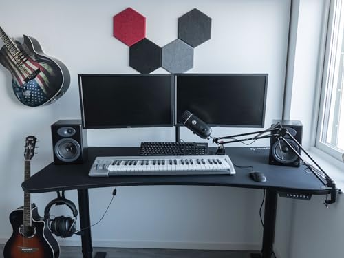 Arozzi Arena Moto Motorized Ultrawide Curved Sit-Stand Gaming Desk