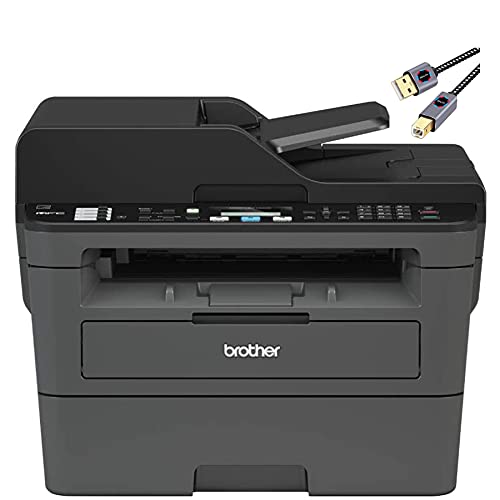 Premium Brother MFC-L2700DW Series Compact Monochrome All-in-One Laser Printer I Print Copy Scan Fax I Wirless I Mobile Printing I Auto 2-Sided Printing I ADF I 32 ppm I ADF (Renewed)
