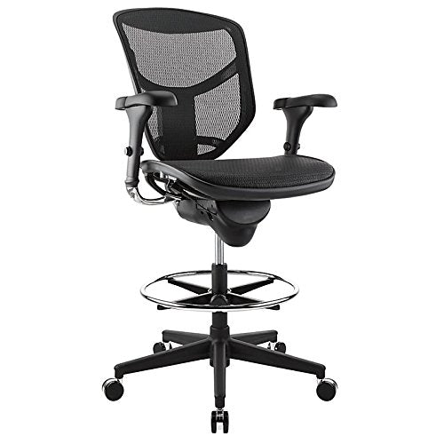 WorkPro Quantum 9000 Series Ergonomic Mid-Back Mesh/Mesh Stool, Black