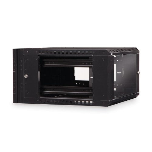 6U LINIER Swing-Out Wall Mount Cabinet - Glass Door