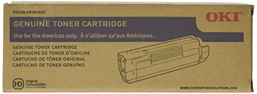Okidata 43865717 Printer Toner for C6100 Series Color Printers, 6000 Page Yield, Yellow