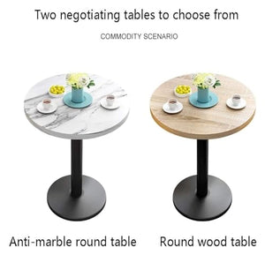 DioOnes Table Set with Office Table, Chair Set, and Round Dining Table - 1 Table 3 Chairs